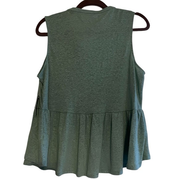 Lucky Brand Women’s Blue Sleeveless Tie Neck Relaxed Cami Top - Size Medium, NWT - Picture 4 of 9